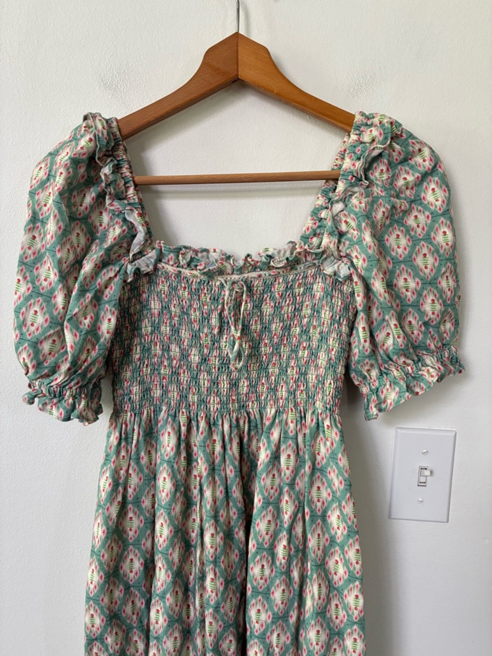 Hill House Home The Scarlett Nap Dress - Raspberry Ikat - Picture 8 of 13